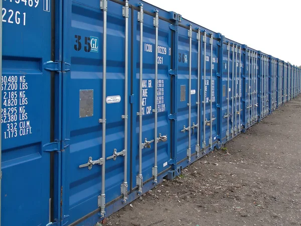 Container Carico Nel Magazzino — Foto Stock