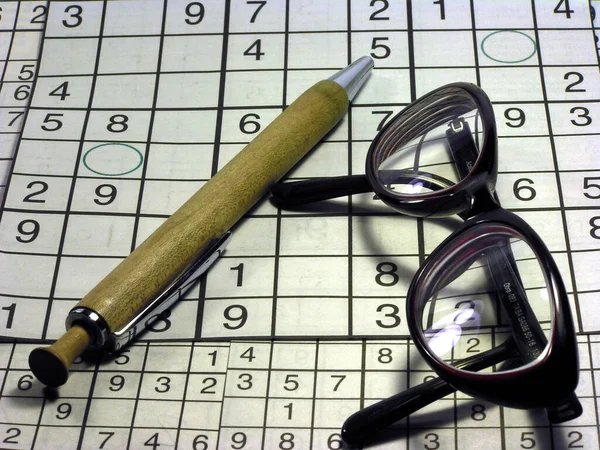 Sudoku Jogo Conceitual Brainstorming — Fotografia de Stock