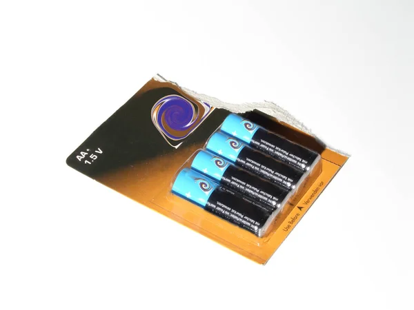 Nahaufnahme Moderner Elektrobatterien — Stockfoto