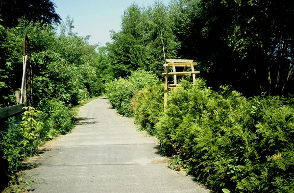 Där Muren Gång Stod Strandnära Park Griebnitzsee Bör Byggas Allt — Stockfoto