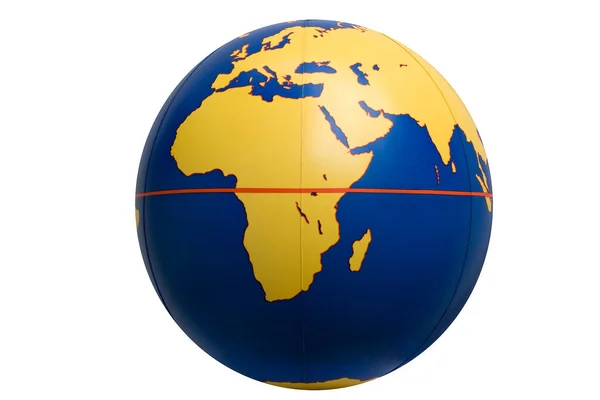 Земний Відокремлений Від Білого Фону Щоб Побачити Європу Азію Африку — стокове фото