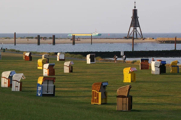 Plaża Morza Północnego Pobliżu Cuxhaven — Zdjęcie stockowe