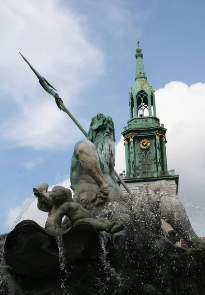 Statue Liberté Dans Ville Madrid Espagne — Photo