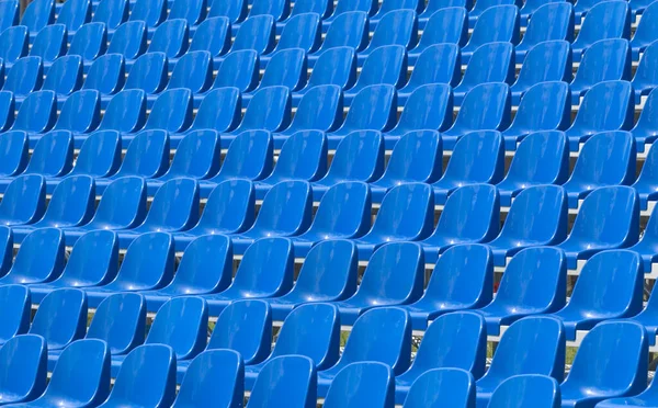 Cadeiras Vazias Assentos Azuis — Fotografia de Stock