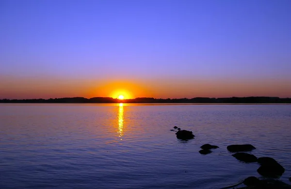 Wieczorne Malownicze Zachody Słońca Niebo — Zdjęcie stockowe
