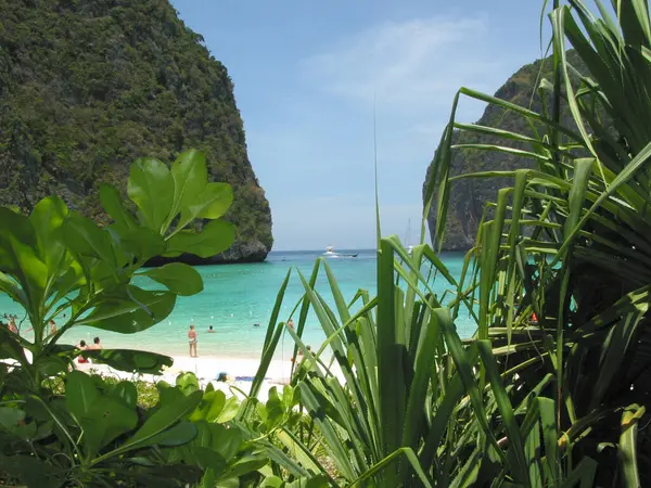 Maya Beach Thailand Inspelningsplats För Beach Med Leonardo Cabrio — Stockfoto
