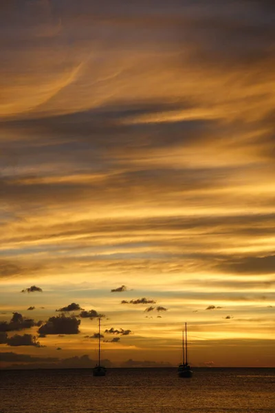 Avond Schilderachtige Zonsondergang Hemel — Stockfoto