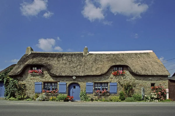 Mont Dol Haus Reetdach Bretagne — Photo