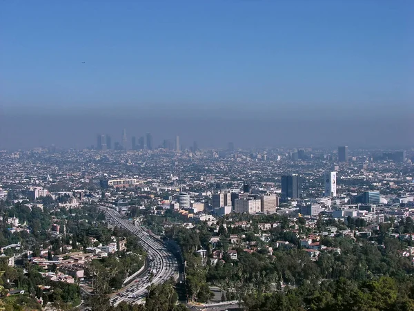 Haze Sino Sobre Los Angeles — Fotografia de Stock