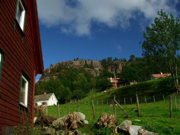 Norwegia Tle Krajobrazu — Zdjęcie stockowe