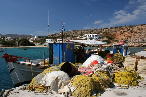 Bateau Pêche Sur Iraklia — Photo