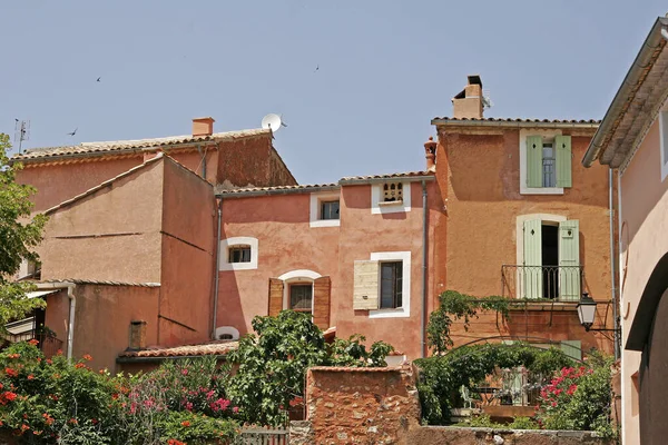 Roussillon Husen Ochre Tones Provence — Stockfoto