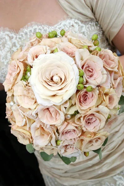 Bouquet Mariée Avec Des Fleurs Flore Mariage — Photo