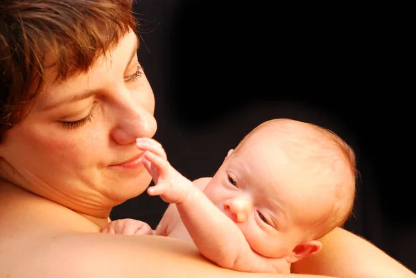 Lindo Retrato Familiar Concepto Paternidad Feliz —  Fotos de Stock