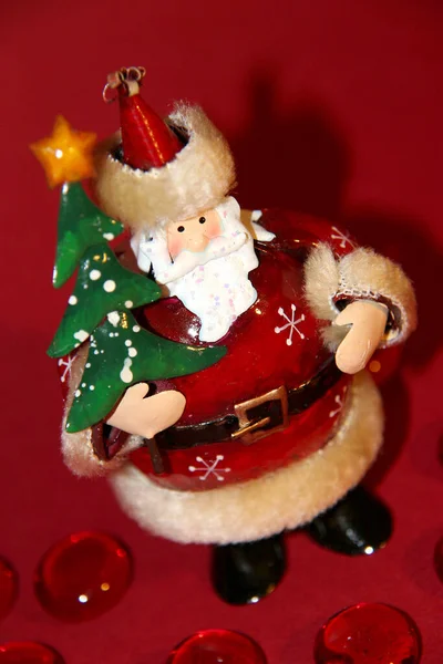 Weihnachtszeit Gefüllter Roter Weihnachtsmann Schuh — Stockfoto