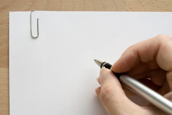 Ręczne Pisanie Papierze — Zdjęcie stockowe