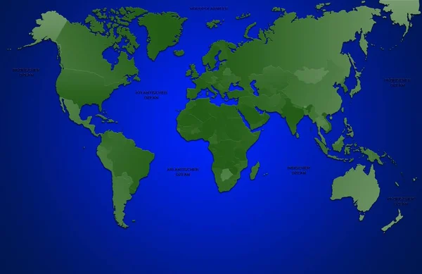 Mapa Mundial Con Los Países — Foto de Stock