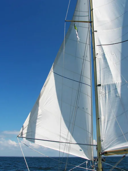 Vista Panoramica Dei Dettagli Barca Vela — Foto Stock