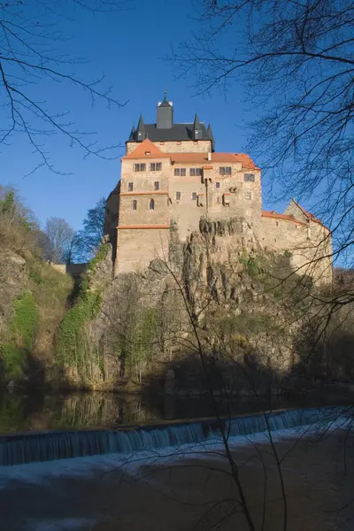 Castelo Kriebstein Dezembro — Fotografia de Stock