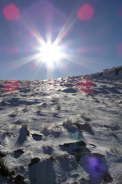 Paisaje Invernal Con Nieve Hielo —  Fotos de Stock