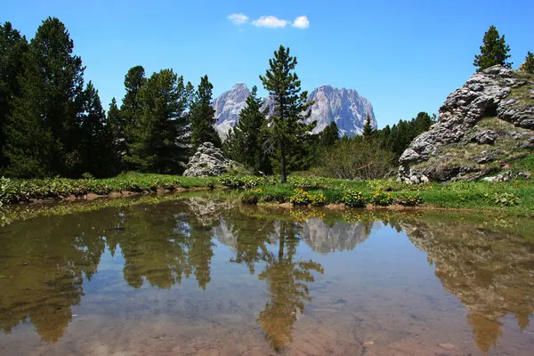 Malowniczy Widok Majestatyczny Krajobraz Dolomitów Włochy — Zdjęcie stockowe