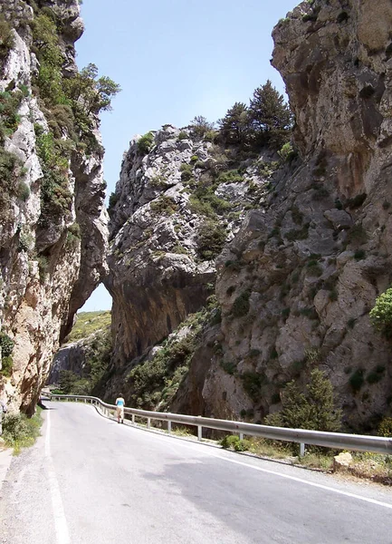Camino Las Montañas Creta —  Fotos de Stock