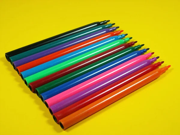 Colored Pencils White Background — Stock Photo, Image