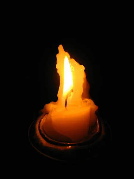 Κερί Φως Μαύρο Φόντο — Φωτογραφία Αρχείου