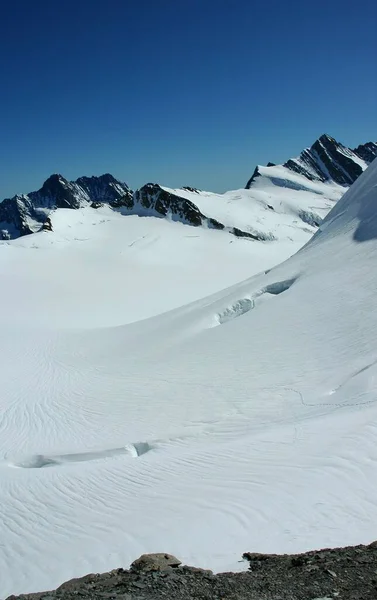 Wspaniały Śnieżny Krajobraz Jungfraujoch — Zdjęcie stockowe