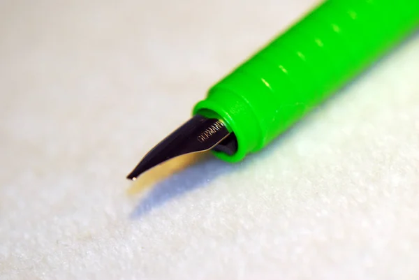 Caneta Tinteiro Sobre Fundo Branco — Fotografia de Stock