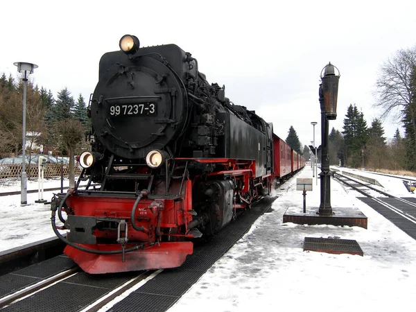 Gravado Drei Annen Hohne Harz Antes Que Locomotiva Pegue Caminho — Fotografia de Stock