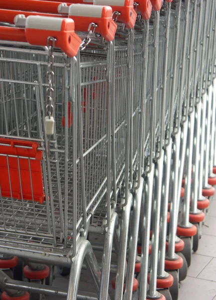 Carrito Compra Posición Aparcamiento —  Fotos de Stock