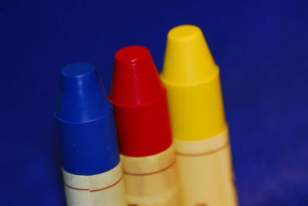 Lápis Cera Colorido Lápis Cera — Fotografia de Stock