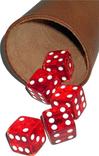 Kockajáték Szerencsejáték Kaszinó Kockák — Stock Fotó