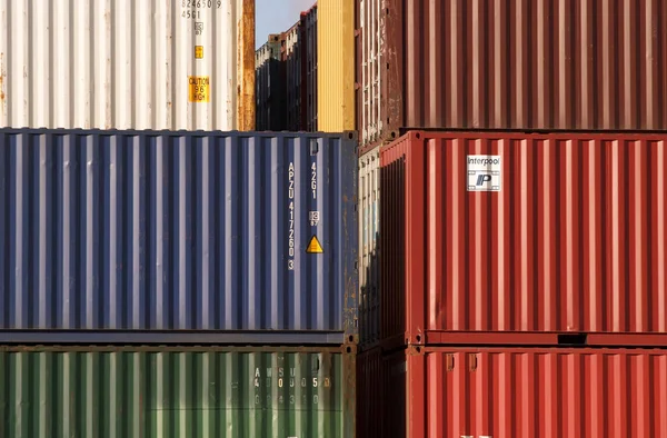 Container Red Yellow Cargo Containers — Stock Photo, Image