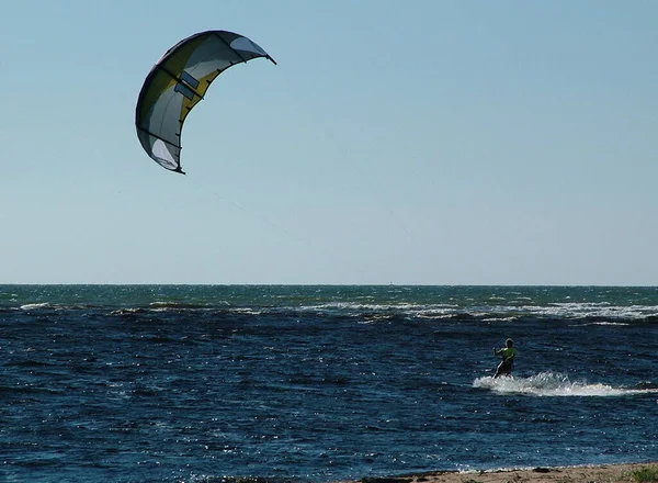 Kite Surfer Mer Baltique — Photo