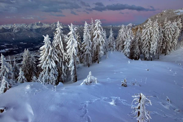Θέα Στις Όμορφες Άλπεις Βουνά — Φωτογραφία Αρχείου