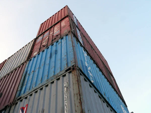 Container Cargo Ship Port Hamburg — Stock Photo, Image