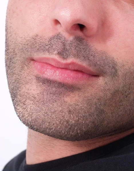 Close Handsome Man Beard Mustache — Stock Photo, Image