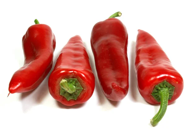 Červená Chilli Paprika Izolované Bílém Pozadí — Stock fotografie