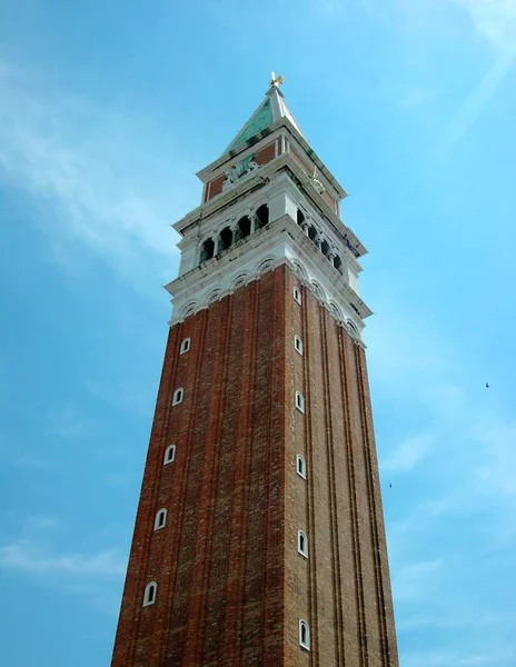 Campanile Wieża Wielkim Kanale Wenecji Włochy — Zdjęcie stockowe