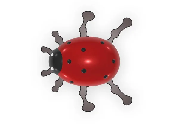 Red Ladybug White Background — Stock Photo, Image