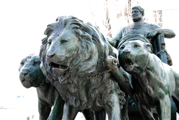 Скульптура Лошади Городе Лондон — стоковое фото