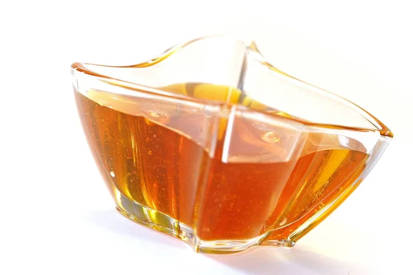 Honey Bowl Isolated White Background — Stock Photo, Image