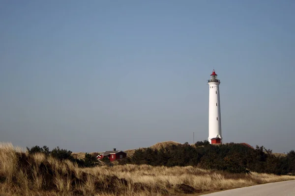 Leuchtturm Den Dünen Von Helgoland — Stockfoto