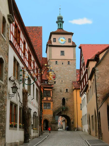 Rothenburg Der Tauber Una Città Tedesca Nel Nord Della Baviera — Foto Stock