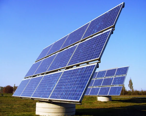 Alternativa Energia Solar Células Solares Proteção Climática Não Poluente — Fotografia de Stock