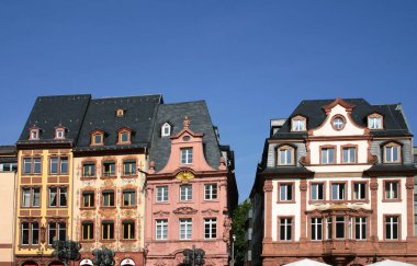 Historic houses in Mainz clipart