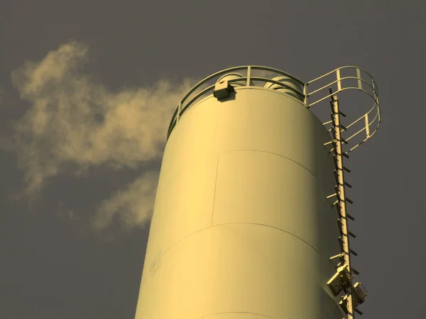 Refinaria Óleo Com Turbina Gás — Fotografia de Stock