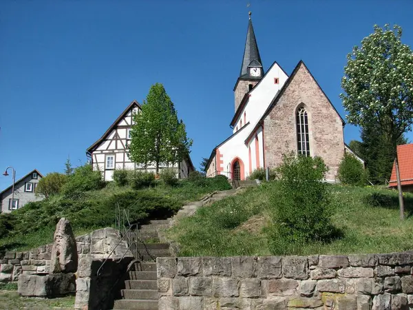 Naturskön Över Kyrka Och Arkitektur Detaljer — Stockfoto